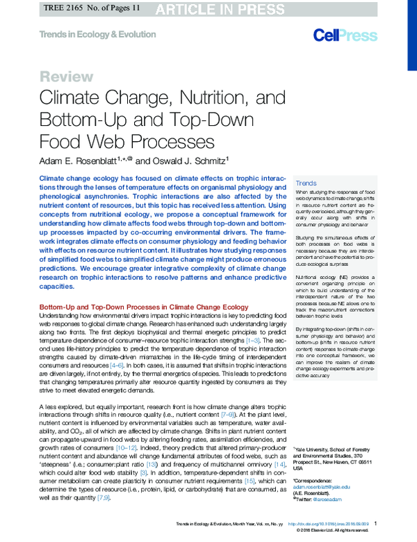 (PDF) Climate Change, Nutrition, and Bottom-Up and Top-Down Food Web ...