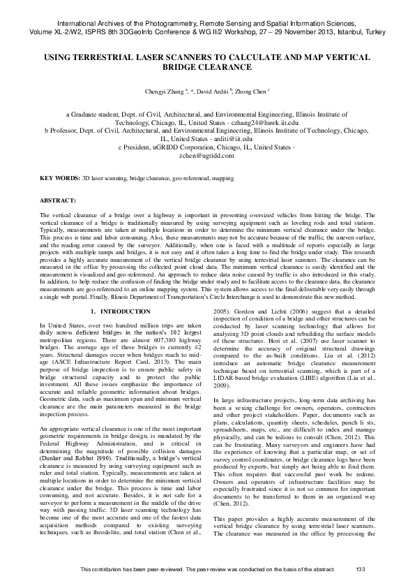 (PDF) Using Terrestrial Laser Scanners to Calculate and Map Vertical ...