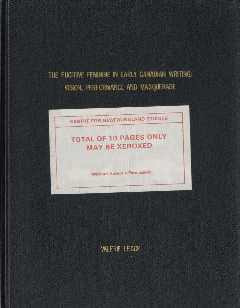 PDF) The fugitive feminine in early Canadian writing : vision ...