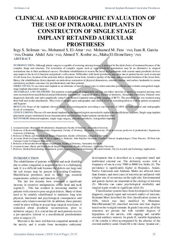 (PDF) Clinical and Radiographic Evaluation of the Use of Intraoral ...
