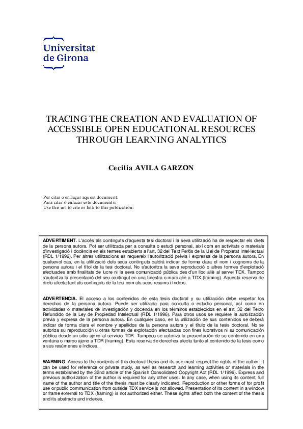 (PDF) Tracing the creation and evaluation of accessible Open ...