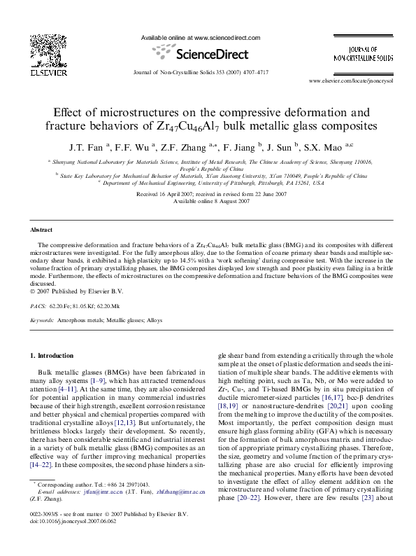 (PDF) Effect of microstructures on the compressive deformation and ...