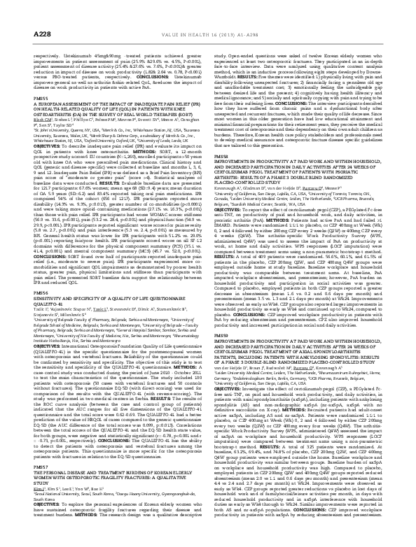 (PDF) Sensitivity And Specificity Of A Quality Of Life Questionnaire ...