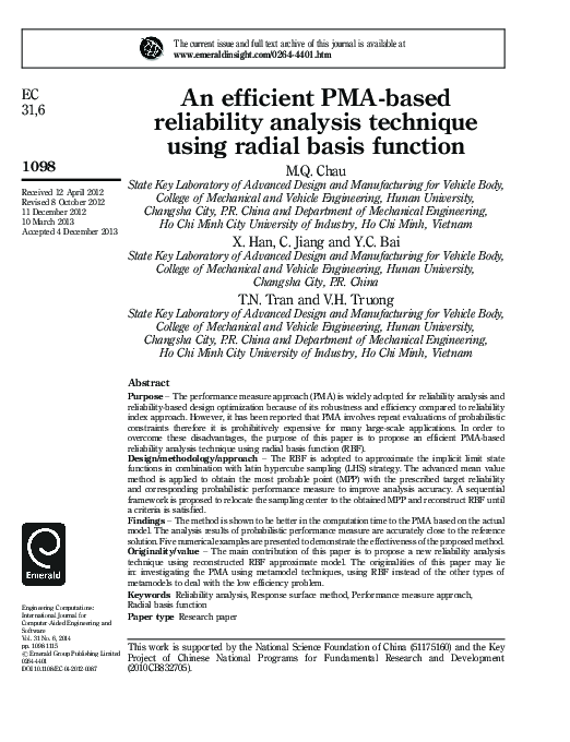 (PDF) An efficient PMA-based reliability analysis technique using ...