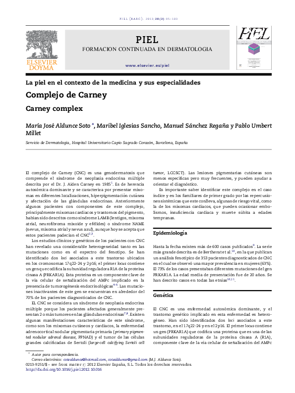 (PDF) Complejo de Carney