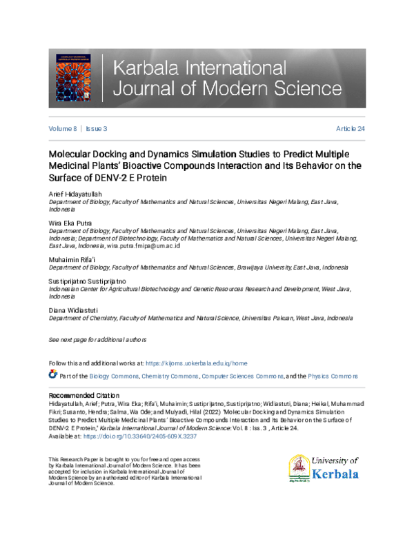 (PDF) Molecular Docking and Dynamics Simulation Studies to Predict Mult