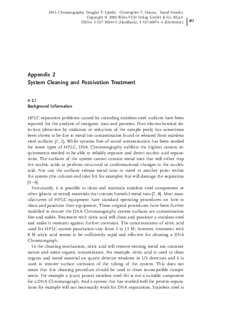 (PDF) Appendix 2: System Cleaning and Passivation Treatment
