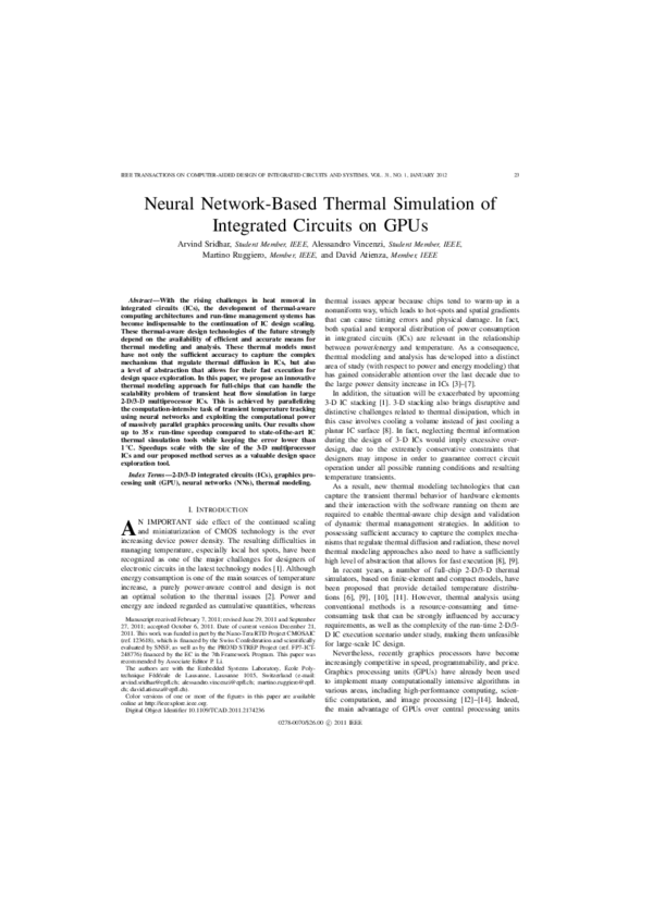 (PDF) Neural Network-Based Thermal Simulation of Integrated Circuits on ...