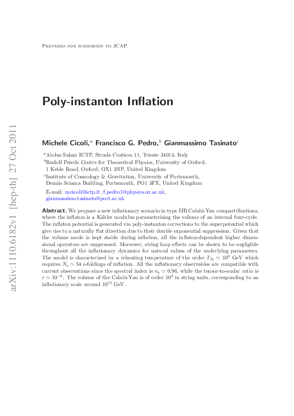 (PDF) Poly-instanton inflation