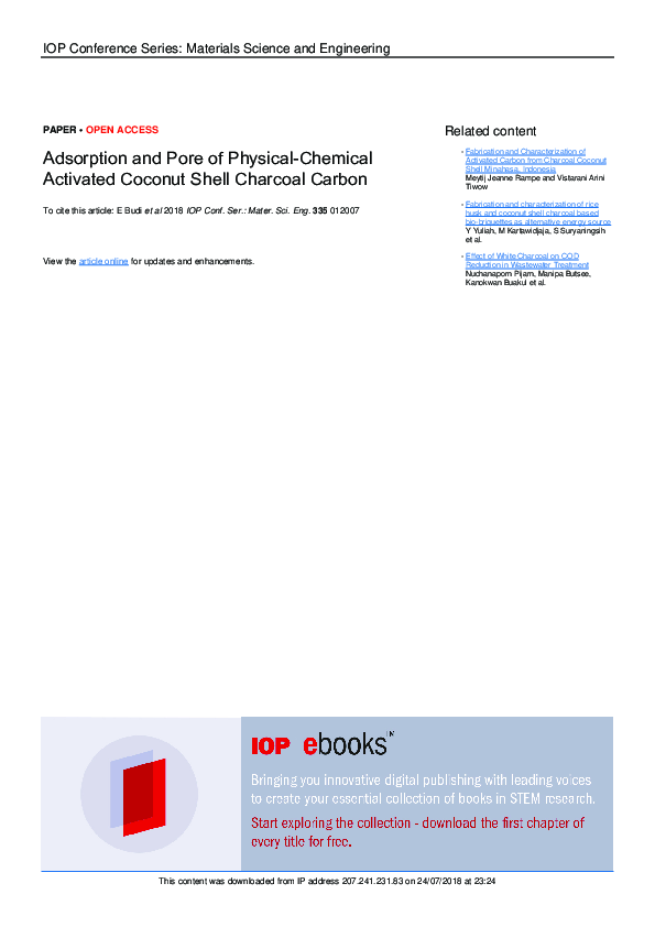 (PDF) Adsorption and Pore of Physical-Chemical Activated Coconut Shell ...