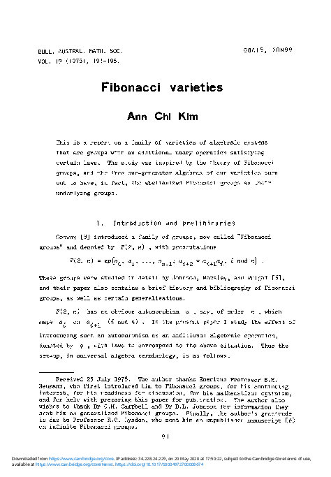 (PDF) Fibonacci varieties