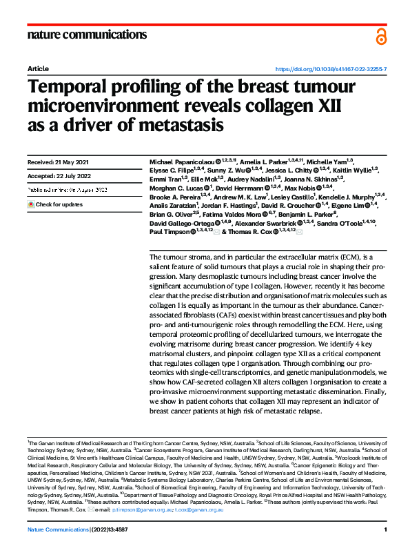 (PDF) Temporal profiling of the breast tumour microenvironment reveals ...