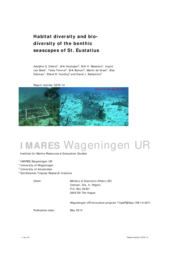 (PDF) Habitat diversity and biodiversity of the benthic seascapes of St ...