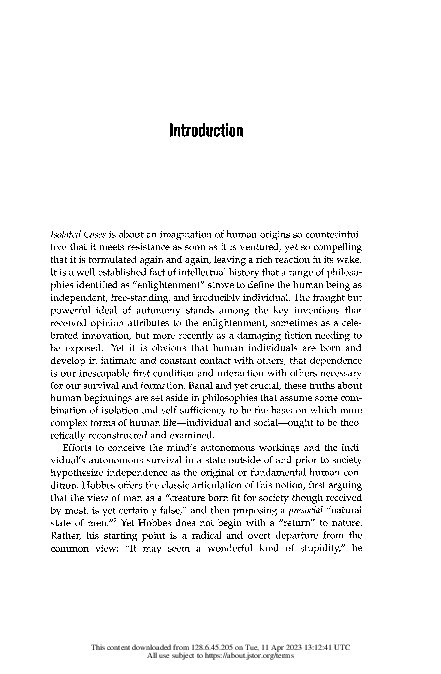 (PDF) Isolated Cases, Introduction