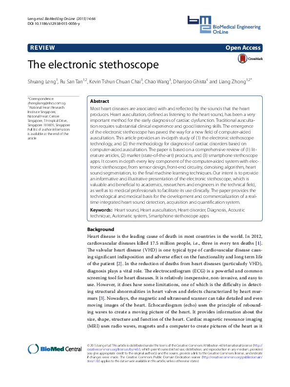 (PDF) The electronic stethoscope
