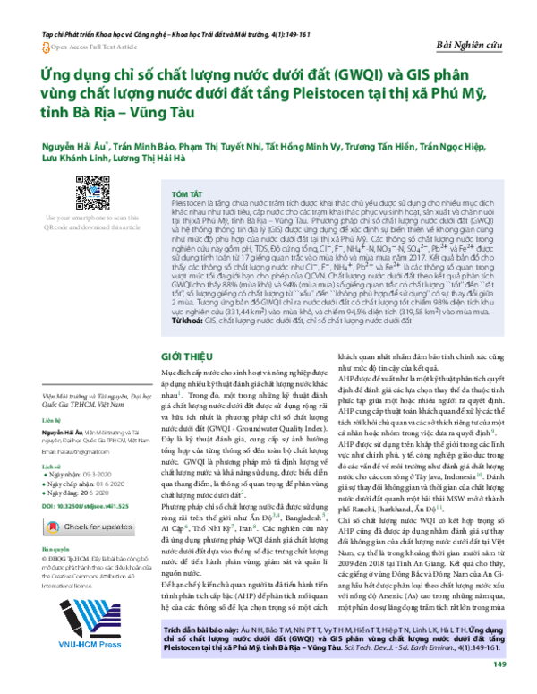 (PDF) Application of groundwater quality index (GWQI) and GIS in ...