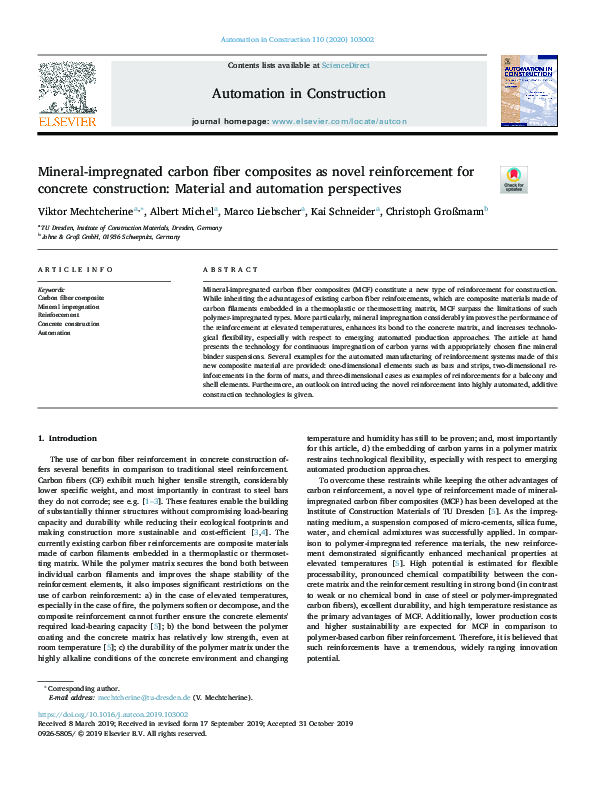 (PDF) Mineral-impregnated carbon fiber composites as novel ...