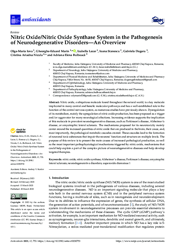 (PDF) Nitric Oxide/Nitric Oxide Synthase System in the Pathogenesis of ...