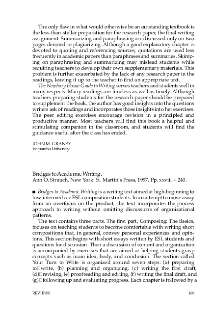(PDF) Bridges to Academic Writing