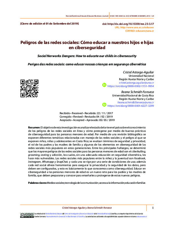 (PDF) Peligros de las redes sociales: Cómo educar a nuestros hijos e ...