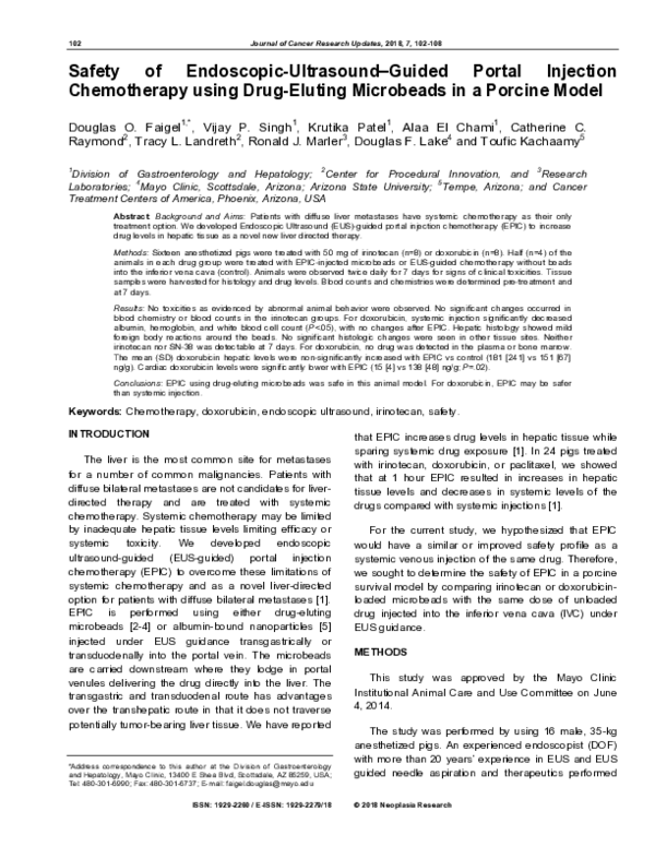 (PDF) Safety of Endoscopic-Ultrasound-Guided Portal Injection ...