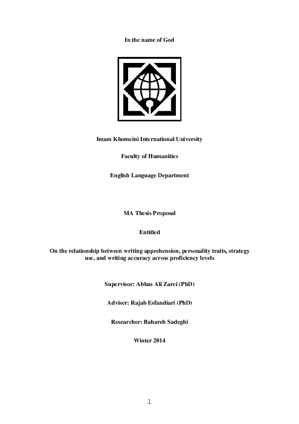 (PDF) On the relationship between writing apprehension , personality ...