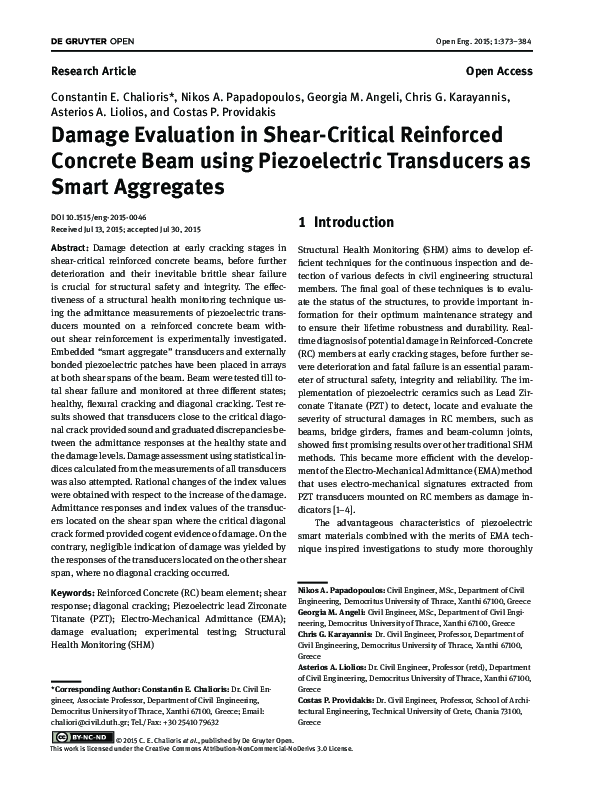 (PDF) Damage Evaluation in Shear-Critical Reinforced Concrete Beam ...