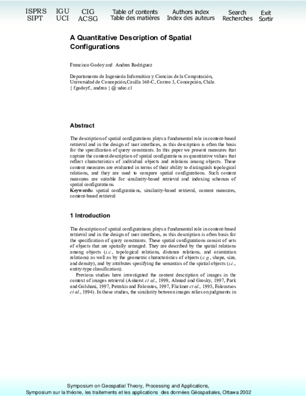 (PDF) A Quantitative Description of Spatial Configurations
