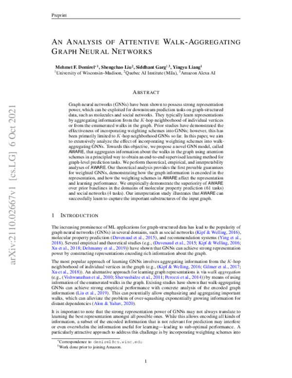 (PDF) An Analysis of Attentive Walk-Aggregating Graph Neural Networks