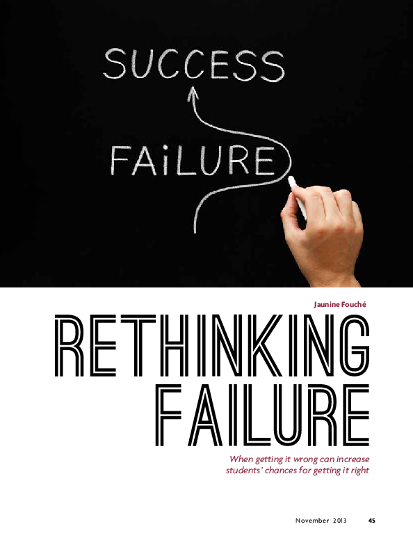 (PDF) Rethinking Failure: When Getting It Wrong Can Increase Students ...