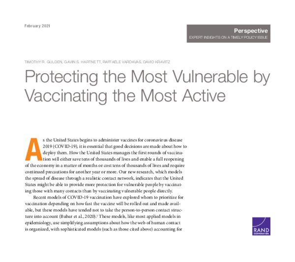 (PDF) Protecting the Most Vulnerable by Vaccinating the Most Active