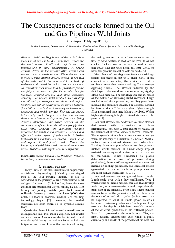Pdf The Consequences Of Cracks Formed On The Oil And Photo Inspiration