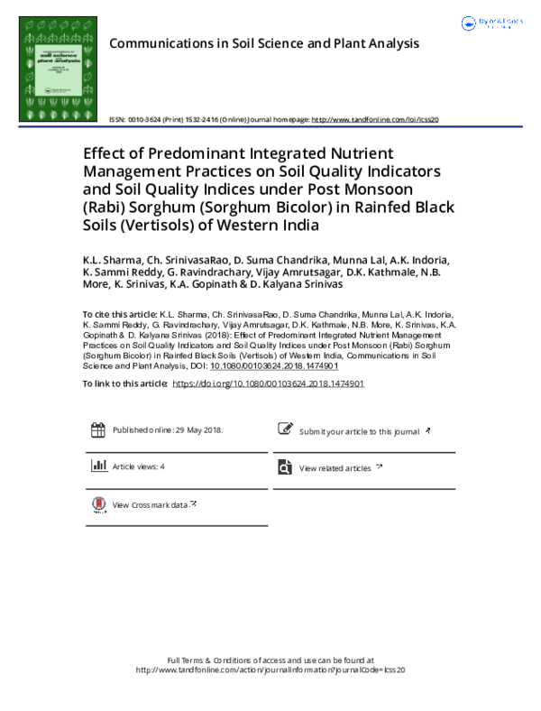 (PDF) Effect of Predominant Integrated Nutrient Management Practices on ...