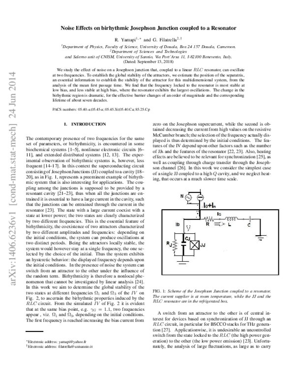 (PDF) Noise effects on a birhythmic Josephson junction coupled to a ...