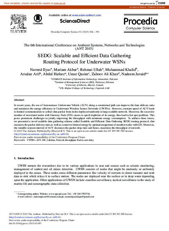 (PDF) SEDG: Scalable and Efficient Data Gathering Routing Protocol for ...