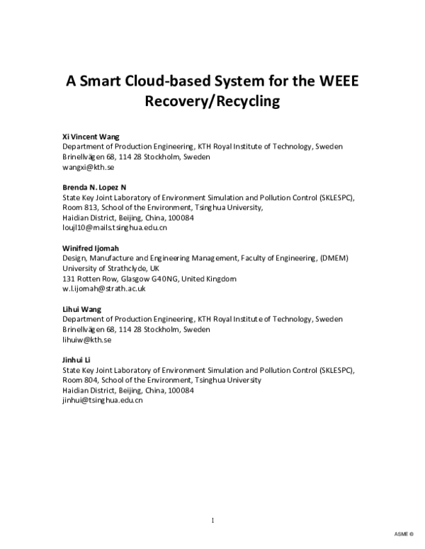 (PDF) A Smart Cloud-Based System for the WEEE Recovery/Recycling