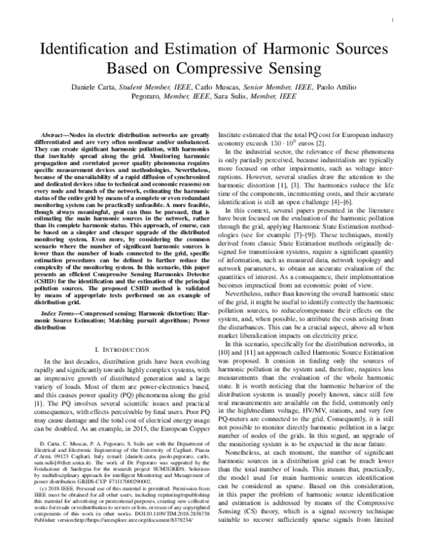 (PDF) Identification and Estimation of Harmonic Sources Based on ...