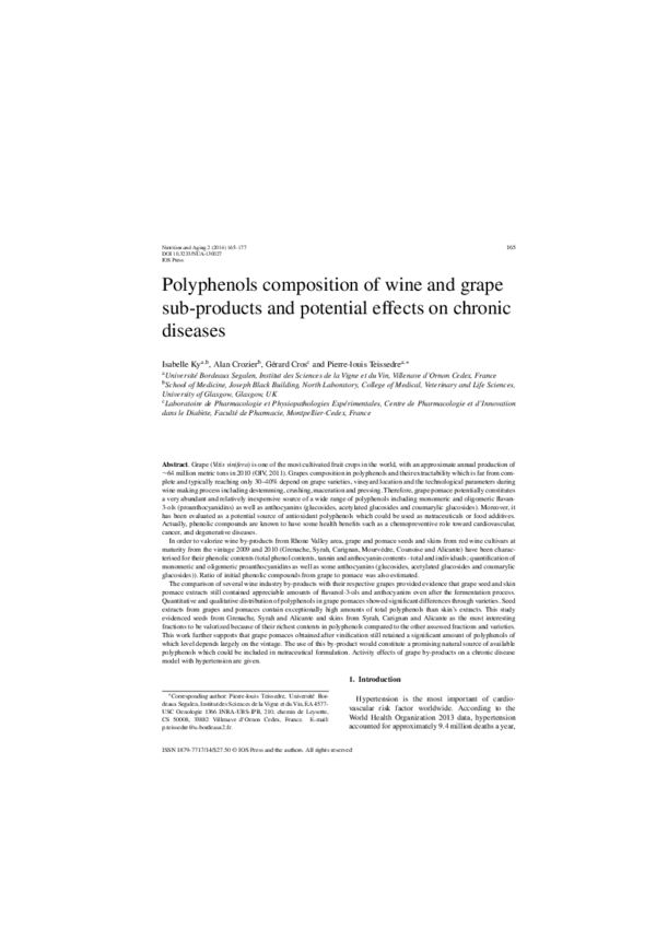 (PDF) Polyphenols composition of wine and grape sub-products and ...