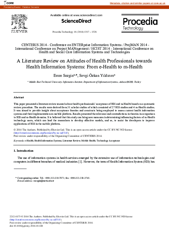 (PDF) A Literature Review on Attitudes of Health Professionals towards ...