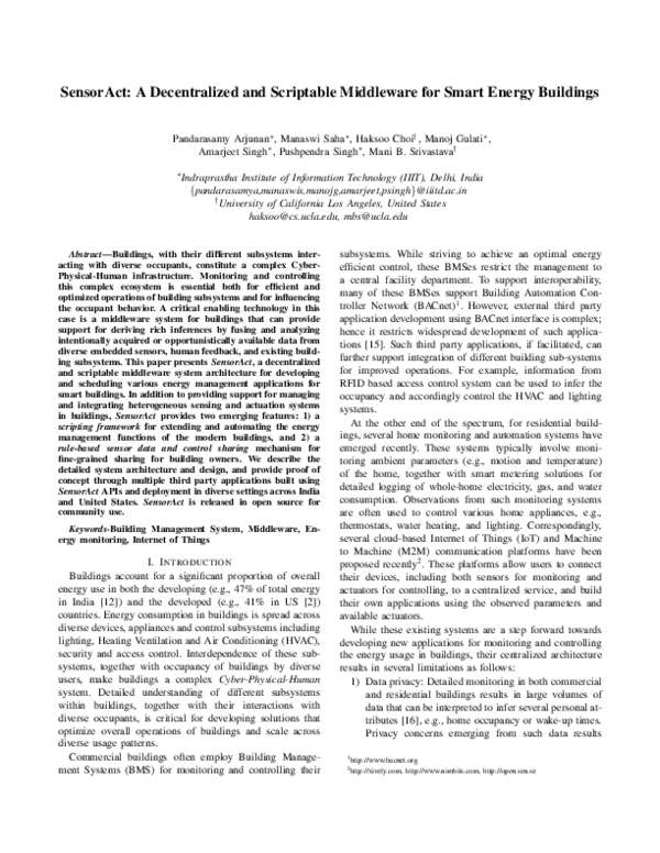 (PDF) SensorAct: A Decentralized and Scriptable Middleware for Smart ...