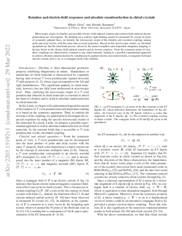 (PDF) Rotation and electric-field responses and absolute ...