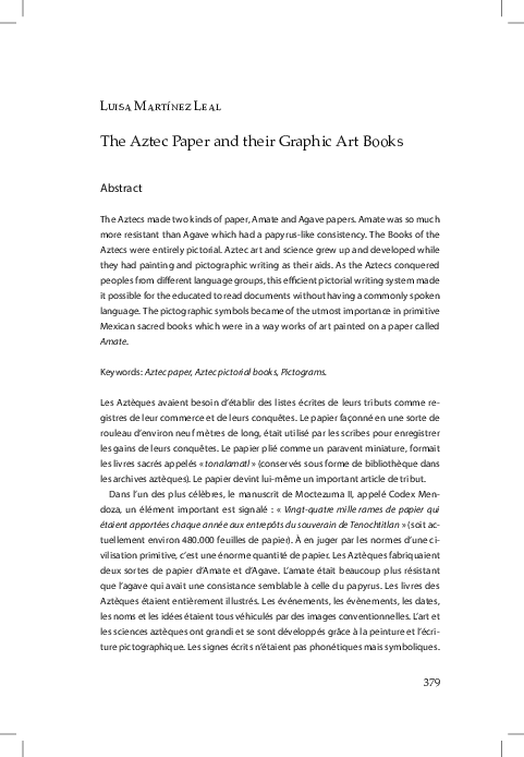 (PDF) The Aztec Paper and their Graphic Art Books