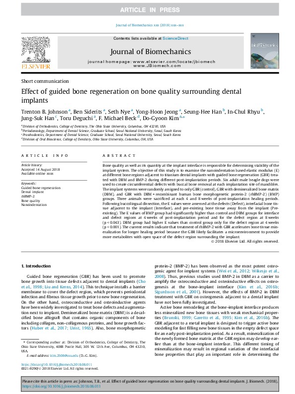 (PDF) Effect of guided bone regeneration on bone quality surrounding ...