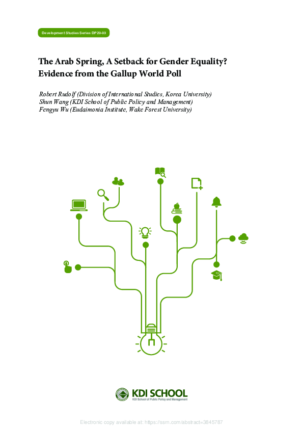 (PDF) The Arab Spring, a setback for gender equality? Evidence from the ...