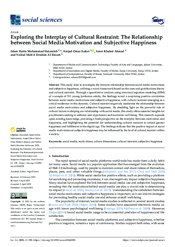 (PDF) Exploring the Interplay of Cultural Restraint: The Relationship ...