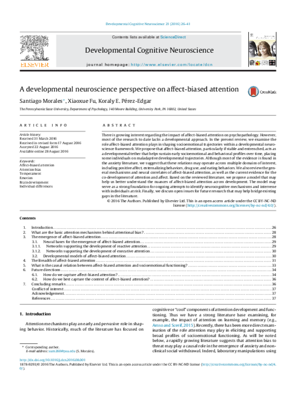 (PDF) A developmental neuroscience perspective on affect-biased