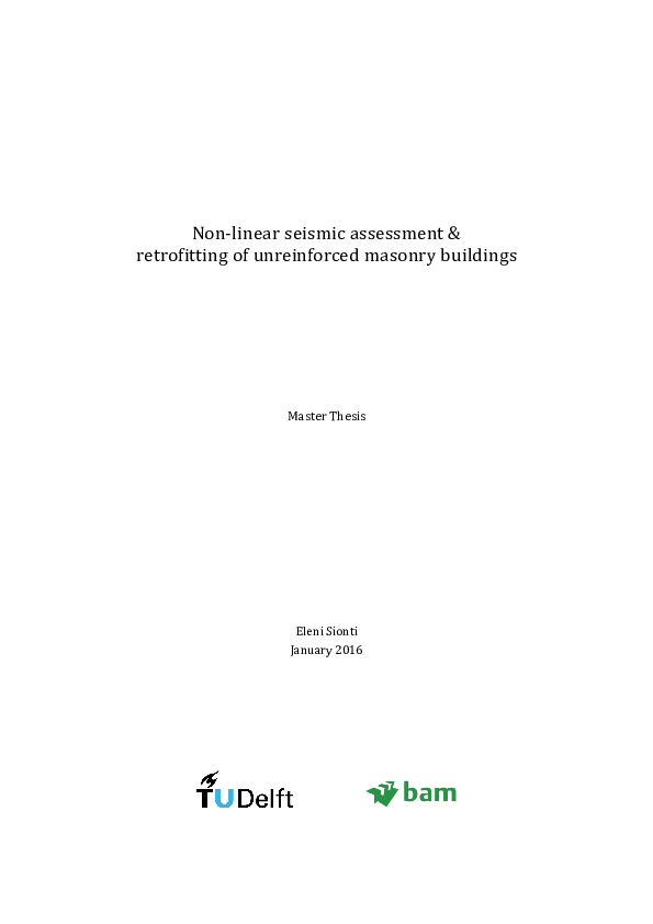 (PDF) Non-linear seismic assessment and retrofitting of unreinforced ...
