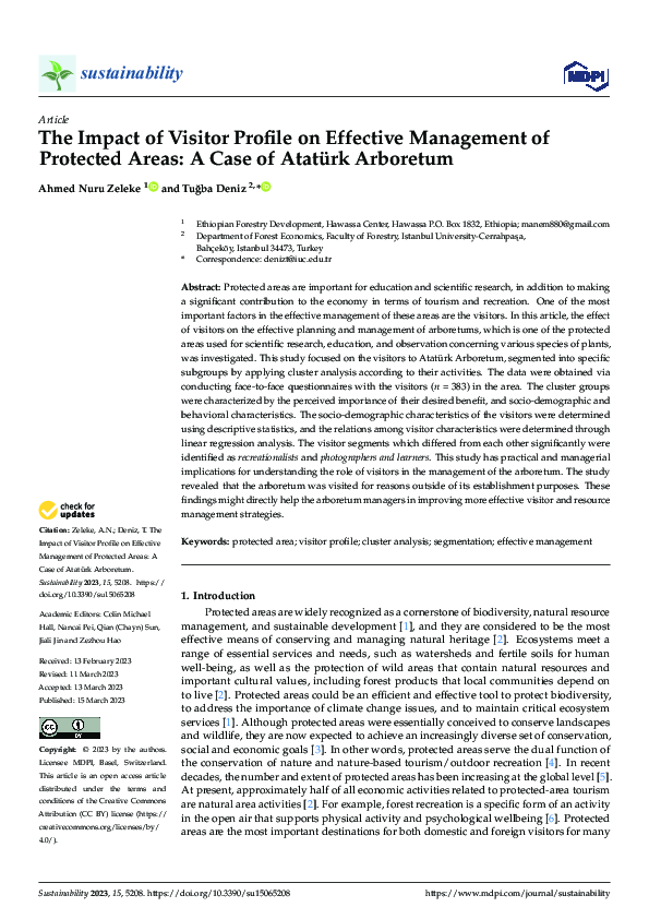 (PDF) The Impact of Visitor Profile on Effective Management of ...