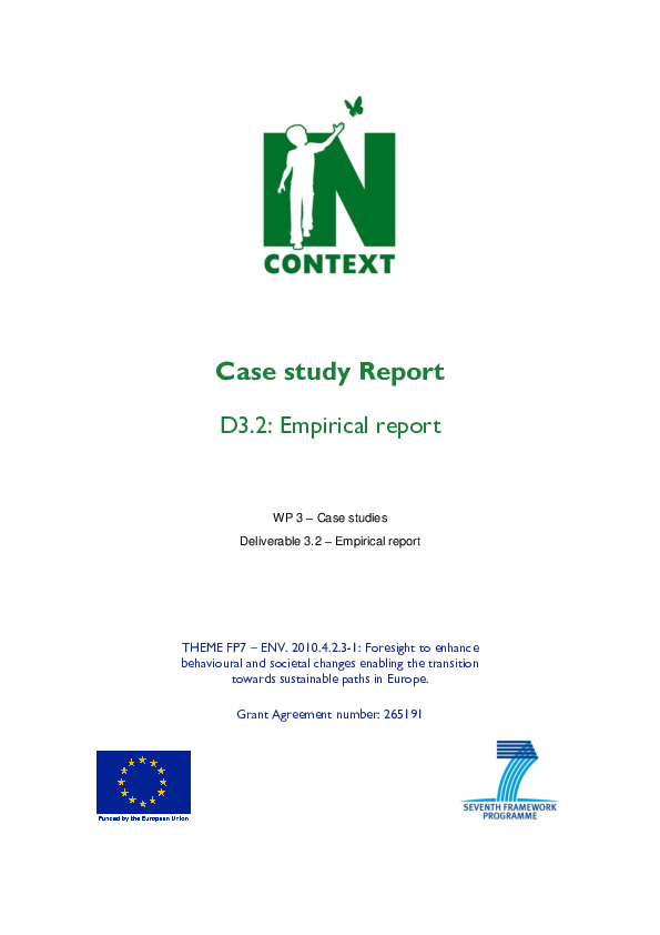 (PDF) Case Study Report.: D3.2 Empirical Report | Ariane Debourdeau ...