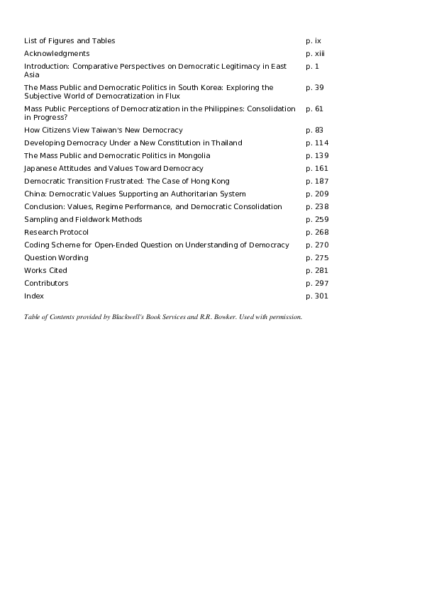 (PDF) How East Asians View Democracy